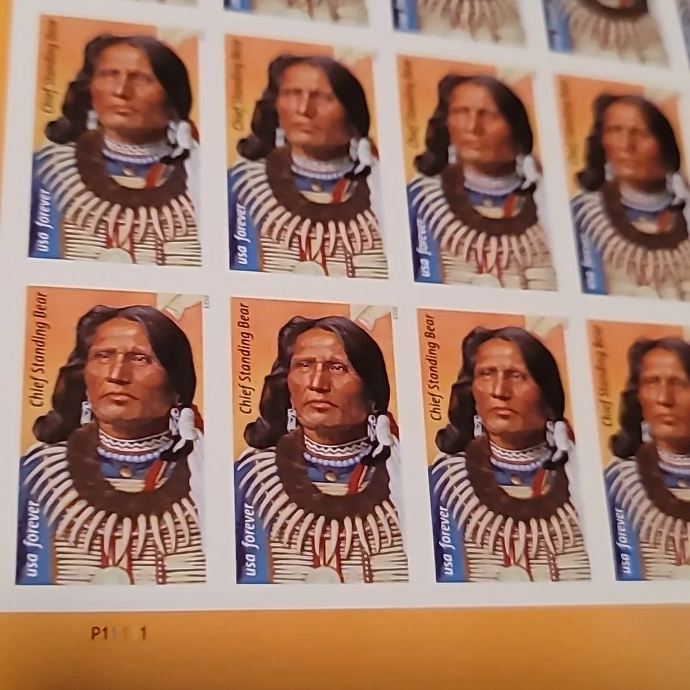 100 USPS Chief Standing Bear 2023 Forever First Class Postage Mail Indian‎